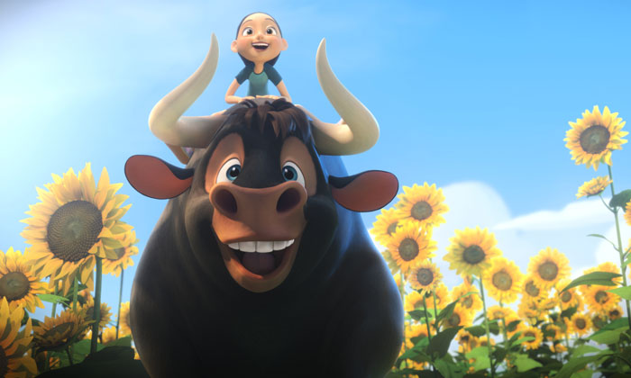 Umgeben von Blumen und seiner Freundin Nina ist Ferdinand am glücklichsten. © 2017 Twentieth Century Fox